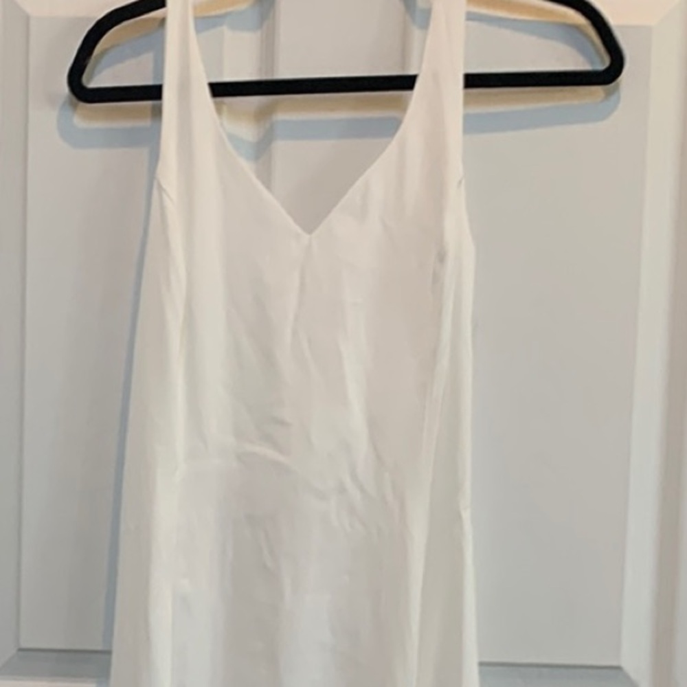 Lulus White Satin Maxi  Dress Sz XL #